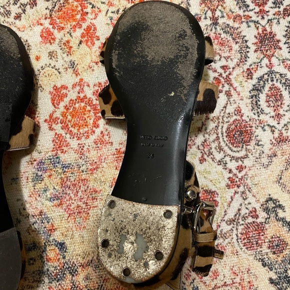 * Giuseppe X Balmain Calf Hair Leopard Sandals in size Women’s 36 * - Picture 11 of 14